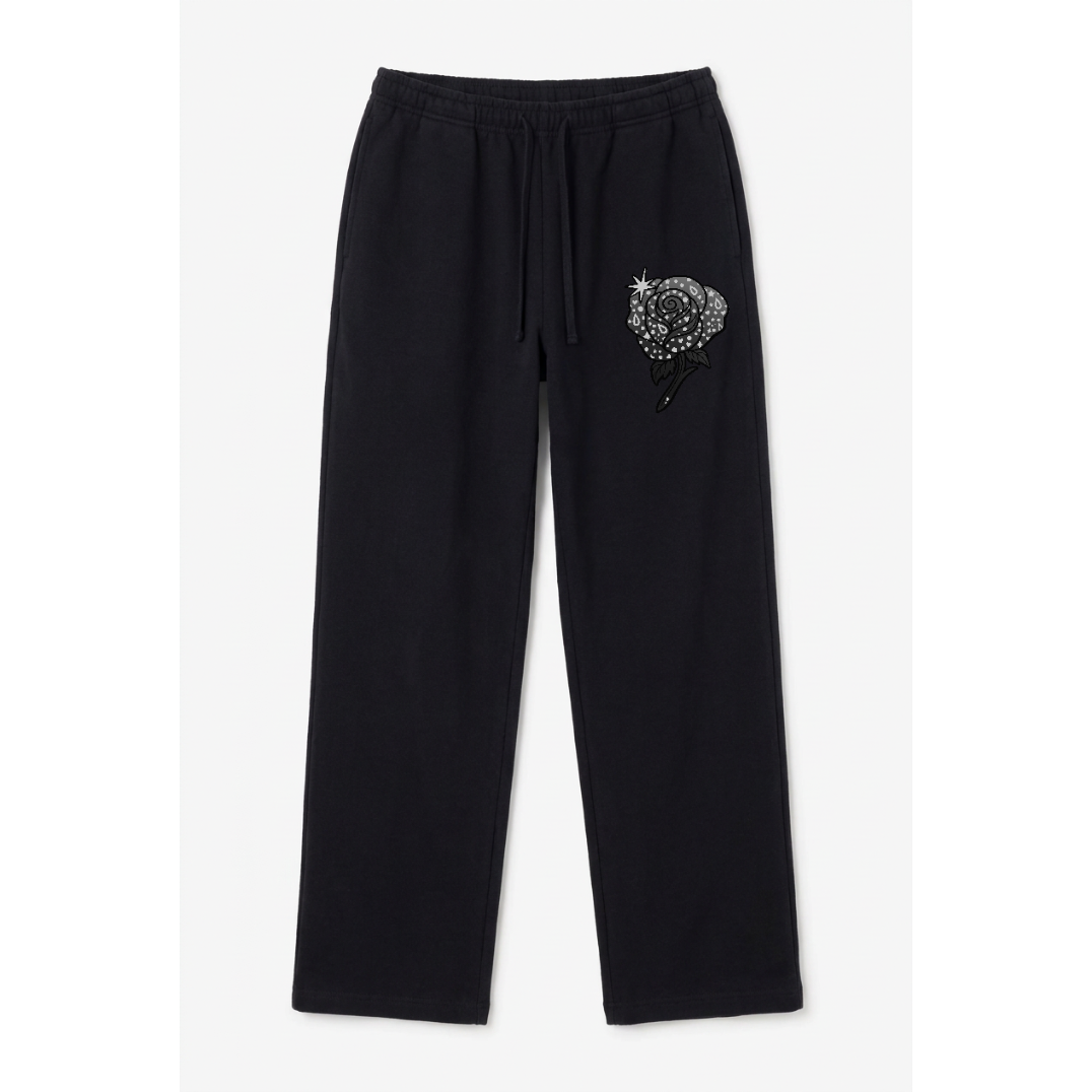 Black Straight Leg Sweatpants 2