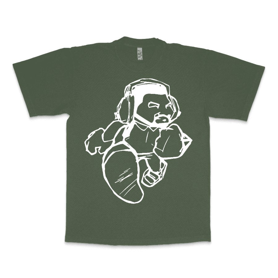 Cartoon Man LA Apparel Heavyweight T-shirt 1801GD - LA Apparel - Heavyweight T-shirt