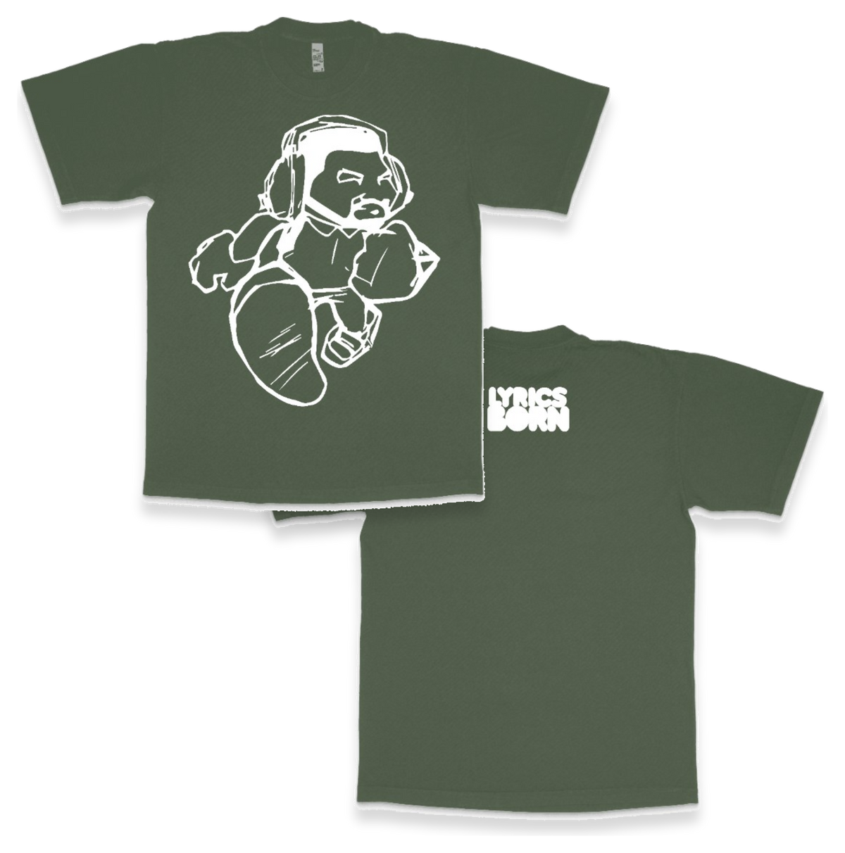 Cartoon Man LA Apparel Heavyweight T-shirt 1801GD - LA Apparel - Heavyweight T-shirt