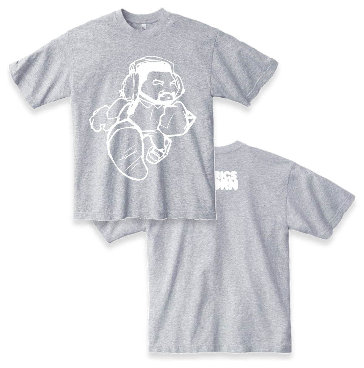 Cartoon Man LA Apparel Heavyweight T-shirt 1801GD - LA Apparel - Heavyweight T-shirt