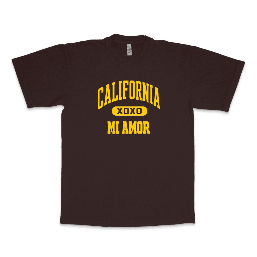 CAL Mi Amor Heavyweight T-shirt - Gold Print 1801GD - LA Apparel - Heavyweight T-shirt