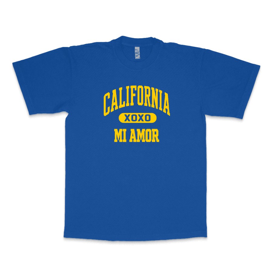 CAL Mi Amor Heavyweight T-shirt - Gold Print 1801GD - LA Apparel - Heavyweight T-shirt