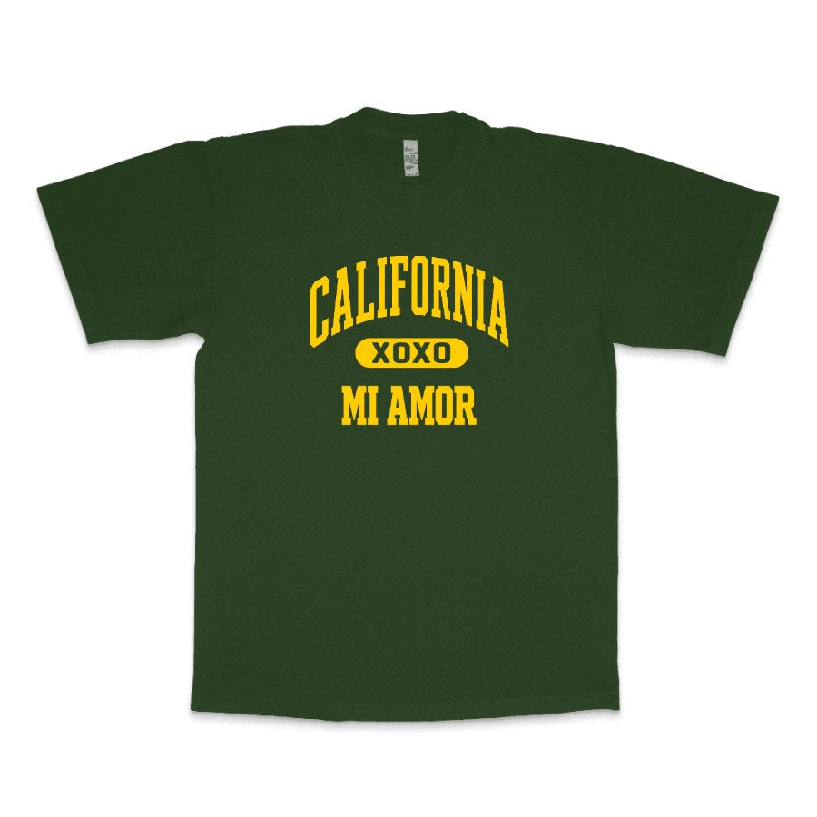 CAL Mi Amor Heavyweight T-shirt - Gold Print 1801GD - LA Apparel - Heavyweight T-shirt