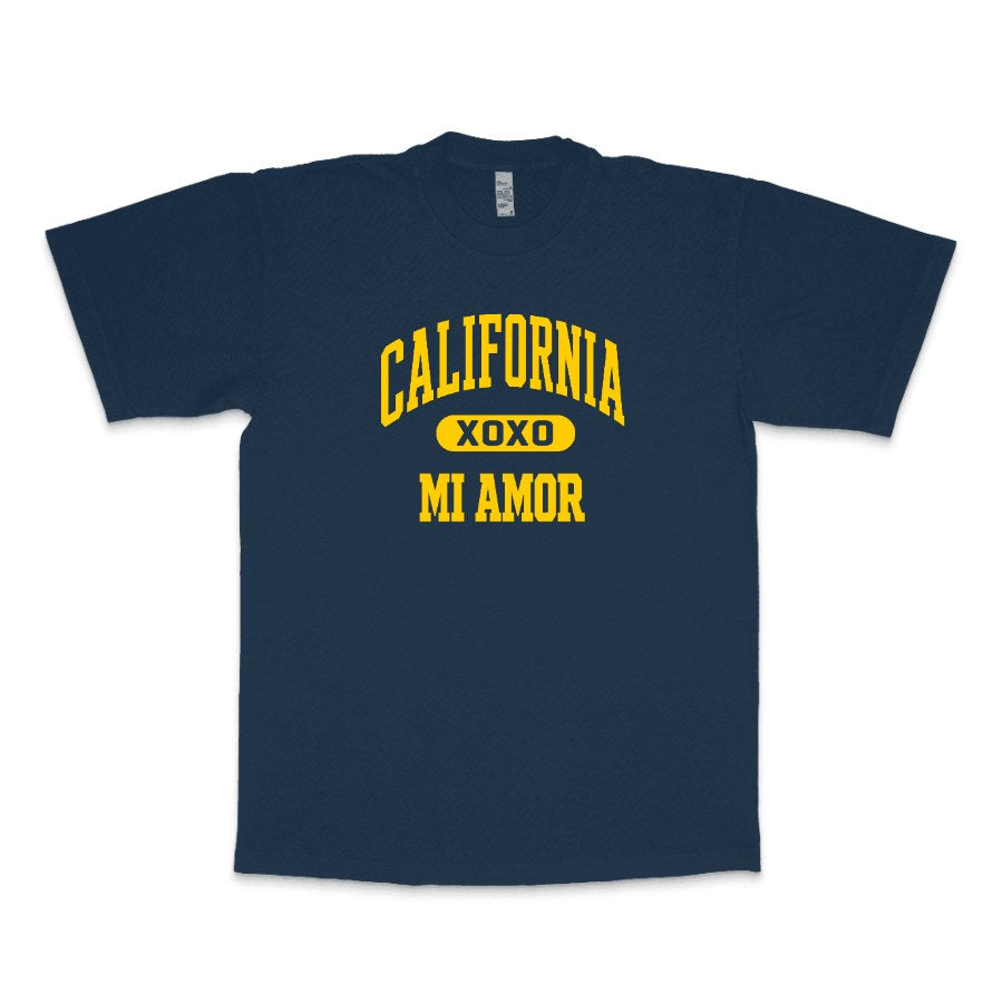 CAL Mi Amor Heavyweight T-shirt - Gold Print 1801GD - LA Apparel - Heavyweight T-shirt