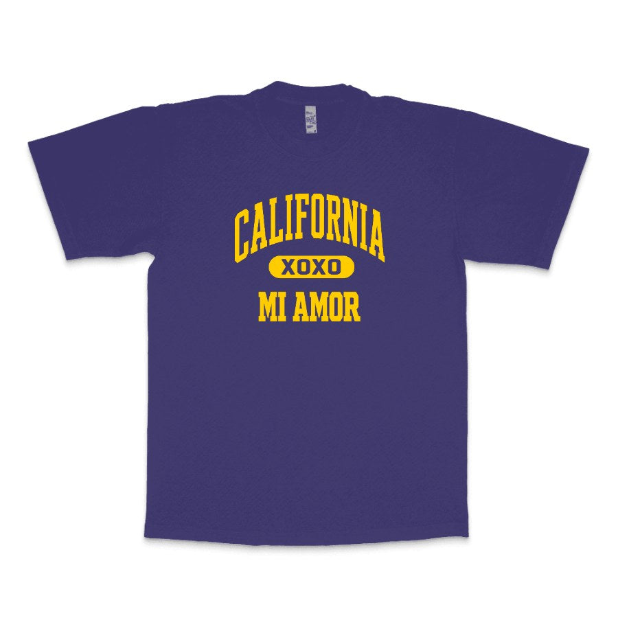 CAL Mi Amor Heavyweight T-shirt - Gold Print 1801GD - LA Apparel - Heavyweight T-shirt
