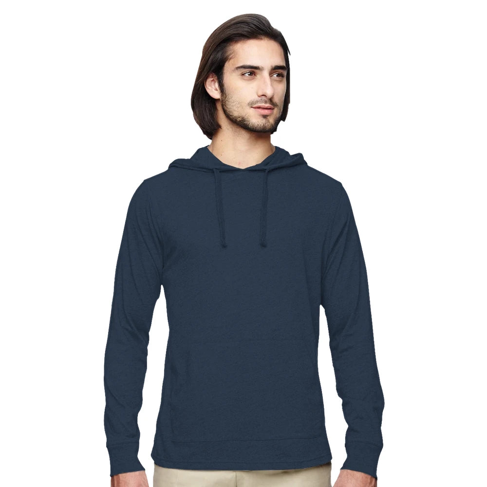 Organic Unisex Eco Blend Long-Sleeve Pullover Hooded T-Shirt