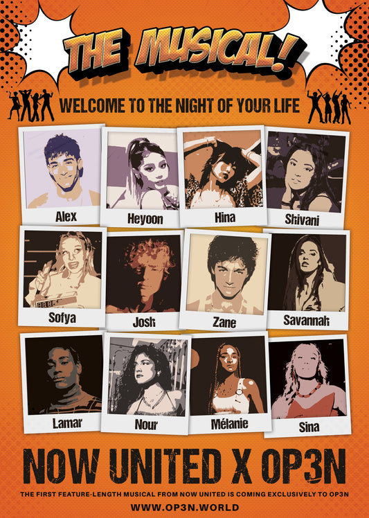 Now United Musical Poster - Featuring the Entire Cast